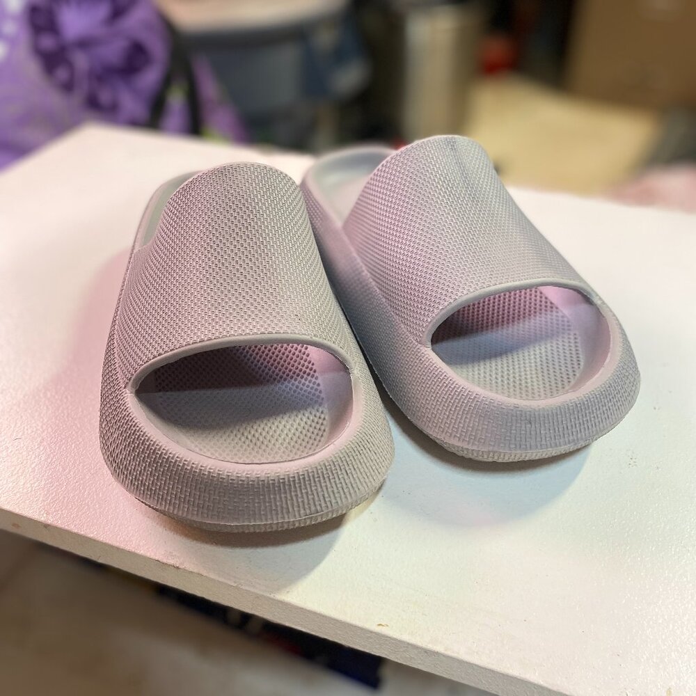 Comfortable Unisex Gray Slides By Madden.